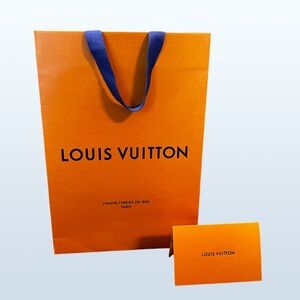 Authentic LOUIS VUITTON 14.25” x 8.75” Empty Shopping Tote Gift Paper Bag